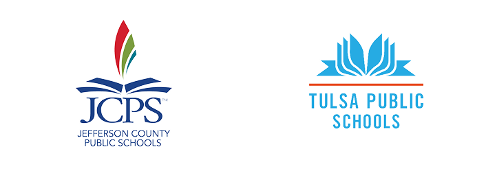 JCPS County Public Schools and Tulsa Public Schools Logos